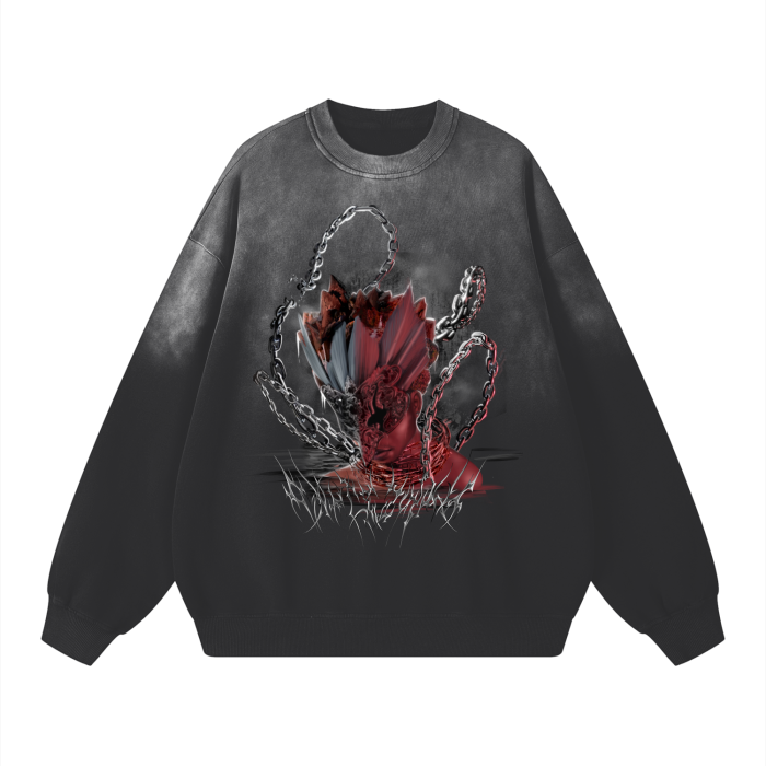 Mental Chains Gradient Wash Cotton Sweatshirt